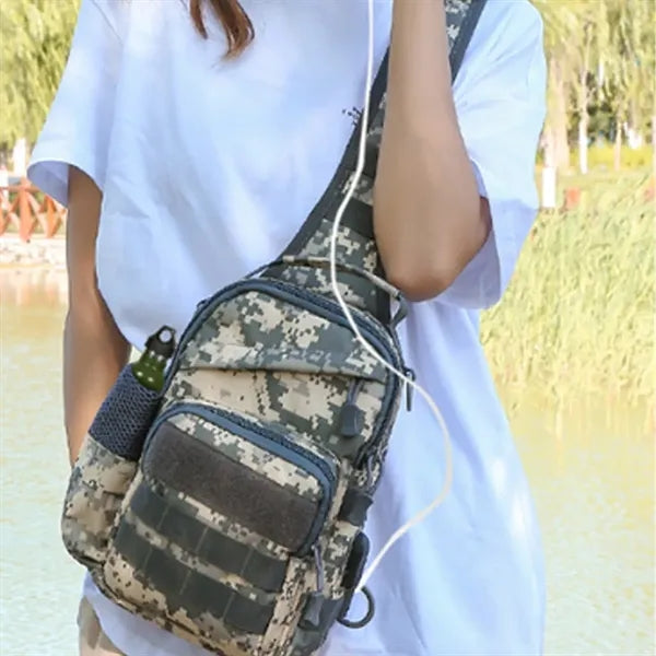 Tactical Outdoor Sling Crossbody Lure Bag w/ USB Port
