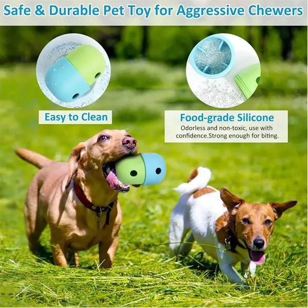 Dog Leaky Eating Ball Silicone Nibbling Bowl