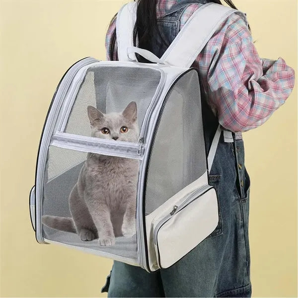 Double Shoulder Breathable Cat Travel Backpack