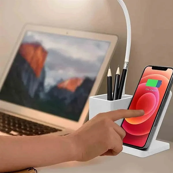 Desk Light with Pen Holder &Wireless Charger