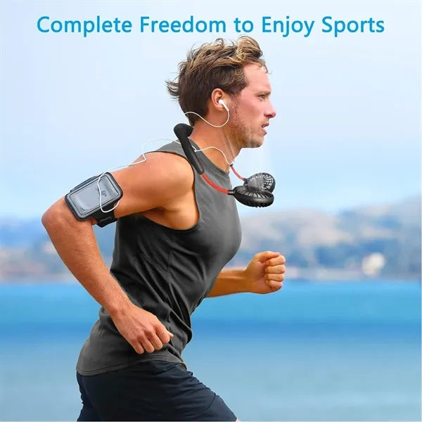 2000 mAh Rechargeable USB Hands Free Portable Neck Fan
