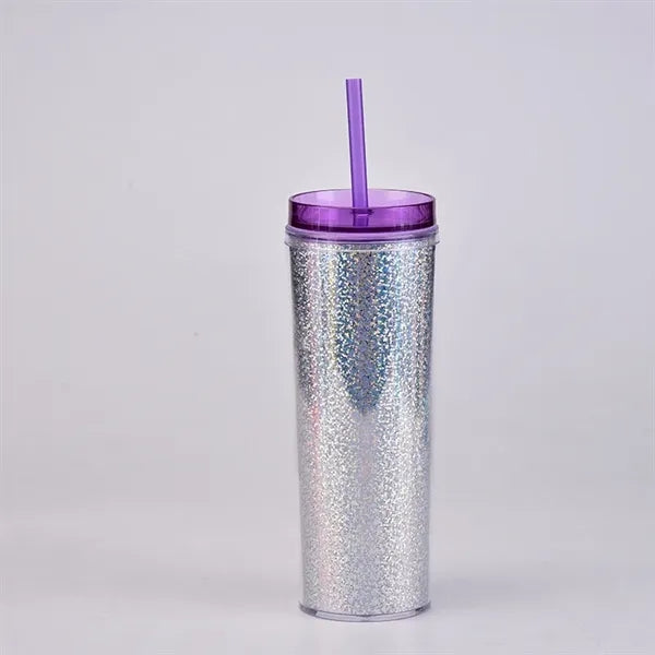 18oz Double-Layer Plastic Tumbler