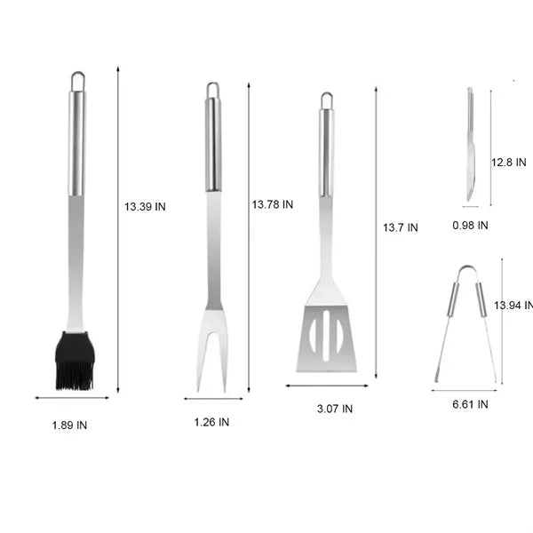 High Temperature Resistant Stainless Steel Barbecue Set