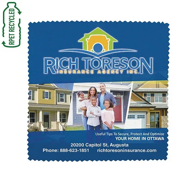 7" x 12" Recycled RPET Full Color Import Air Ship Microfiber