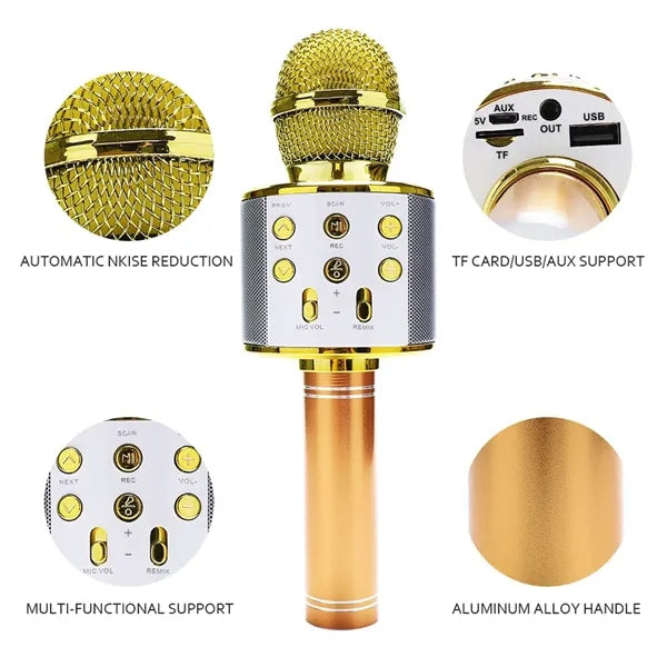 Rechargeable Wireless Microphone with Speaker