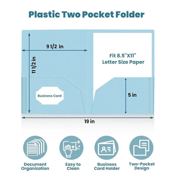 Durable Folders With Pocket School Office File Organizer