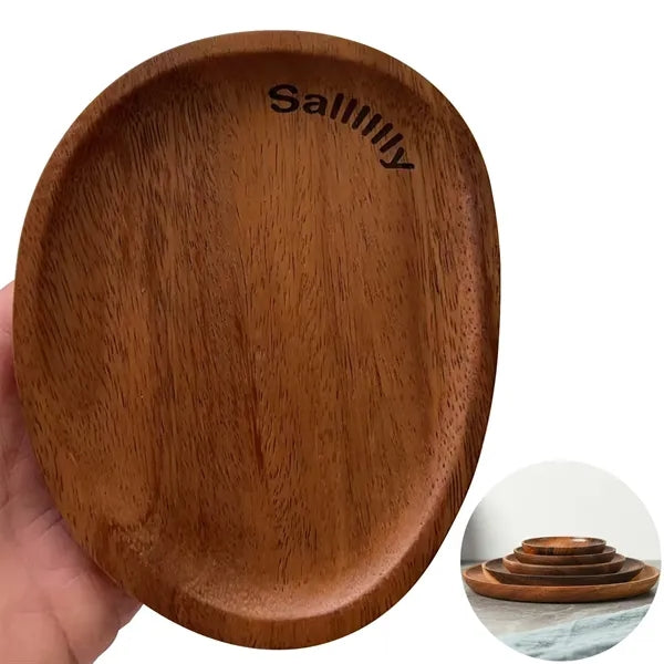 6" Walnut Wood Tray - Engraving