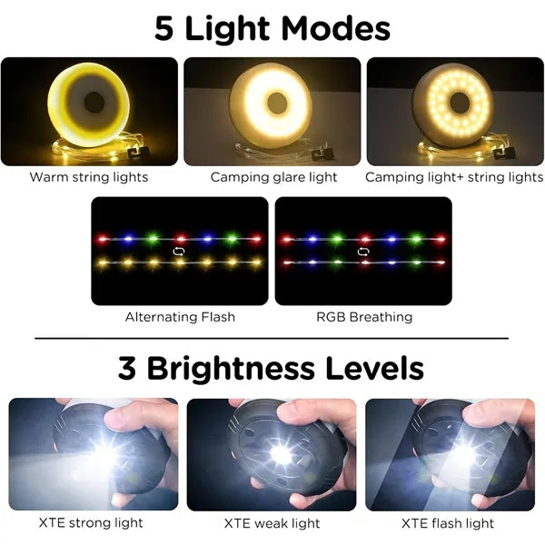 8 Meter 4 In 1 Outdoor Waterproof Camping String Lights