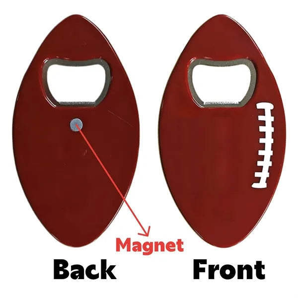 Full Color Custom Football Shape Bottle Opener Fridge Magnet