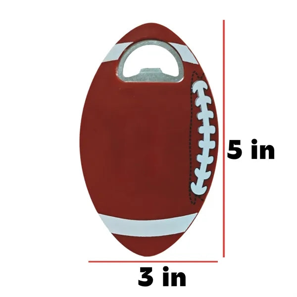 Full Color Custom Football Shape Coaster With Bottle Opener