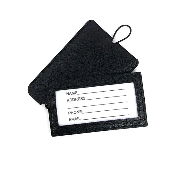 Leather Luggage Name Tags for Flying Hotel Check