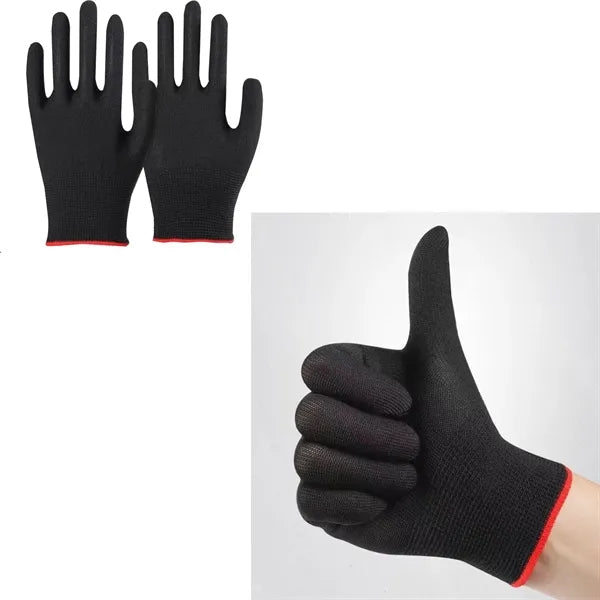 Black Nylon Work Gloves