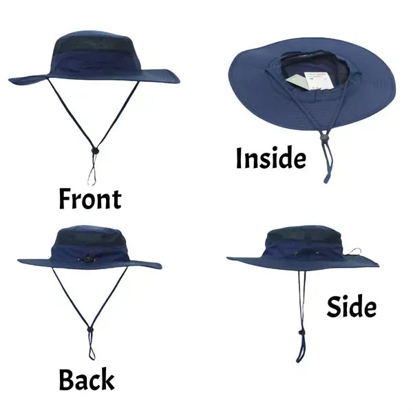Unisex Mesh Wide Brim Sun Bucket Hat