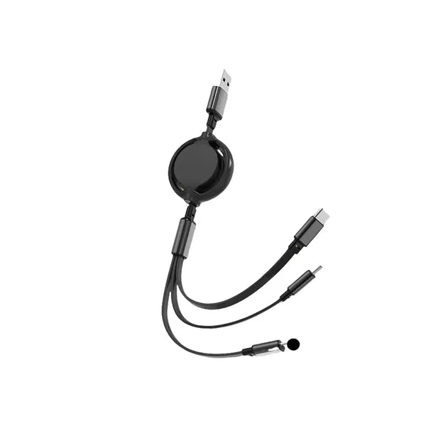 Multifunctional 3-In-1 Retractable Fast Charging Data Cable