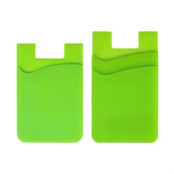Single/Double Slot Silicone Phone Wallet Card Holder