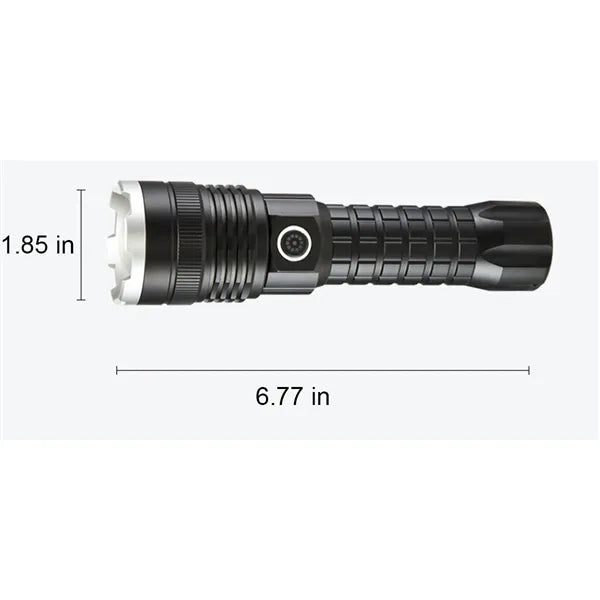 1200mah LED Waterproof Strong Light Rechargeable Flashlight