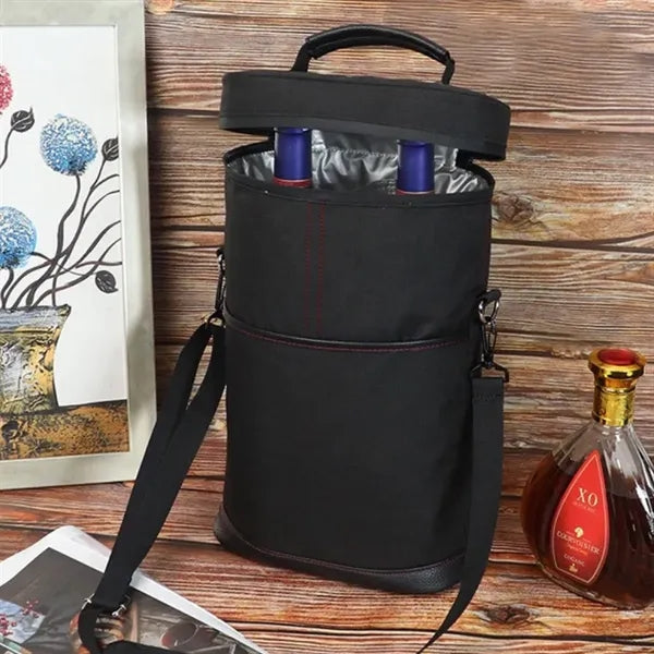 Insulated Wine Bottle Carrier with Shoulder Strap