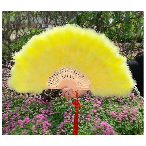 Folding Feather Flapper Hand Fan