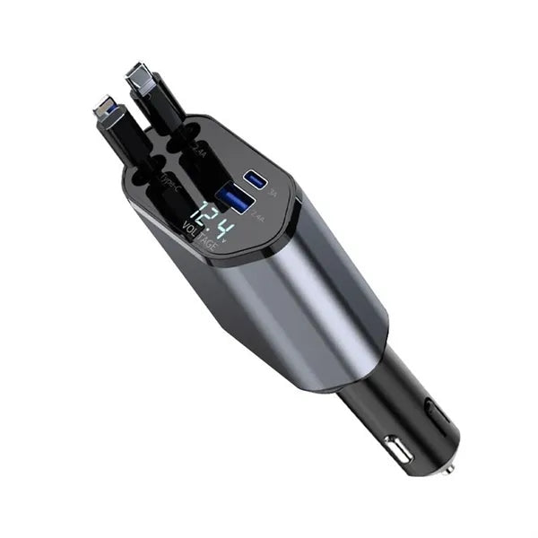 Retractable Car Charger Head For IPhone Galaxy Etc