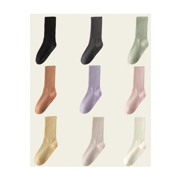 Anti Slip Mid Tube Pilates Grips Yoga Socks