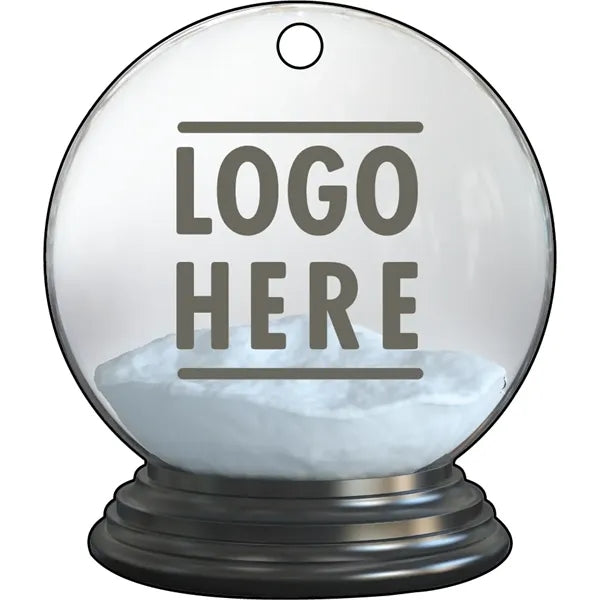 1/4" Recycled Wood Ornaments-Snow Globe with Snow
