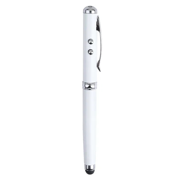Plcard 4-in-1 LED Laser Pointer Stylus Metal Ballpoint
