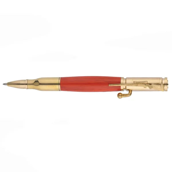 Bullet Brass Push-Lock Ballpoint Pen