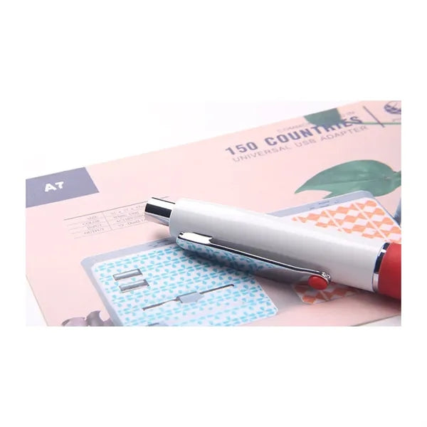 Retractable Rubber Grip Plastic Ballpoint Pen