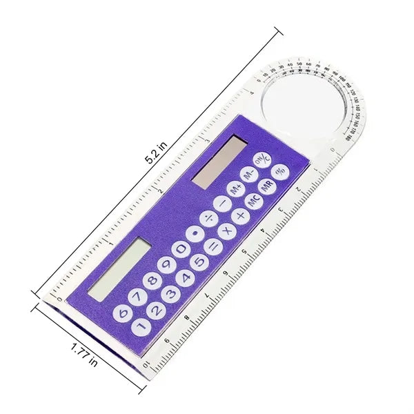 8D Solar Multi-Functional Magnifier Ruler Calculator for Kid