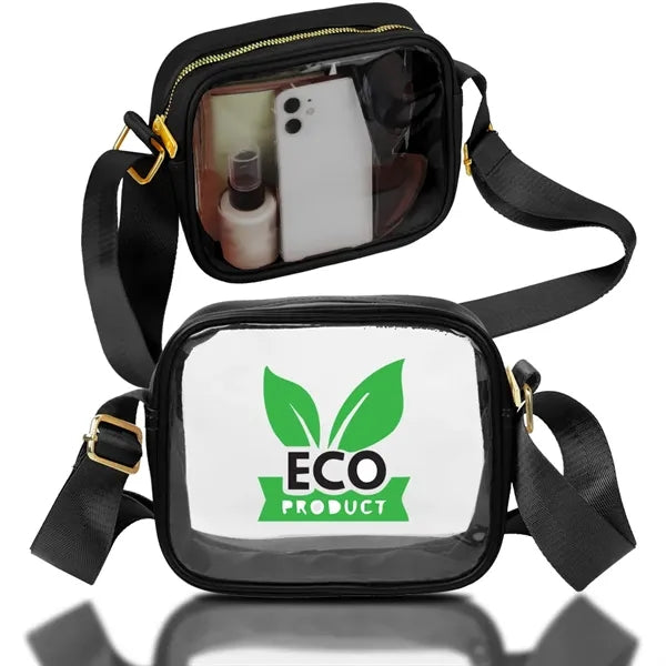 Clear Crossbody Sling Shoulder Bag ( 6'' x 7'' x 2.5" )