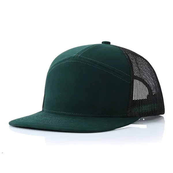Cotton Twill 7 Panel Trucker Cap