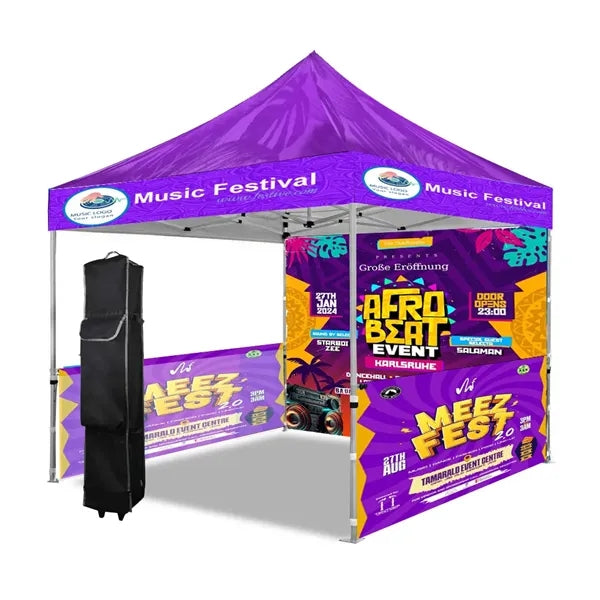 10'x10' Commercial Event Tent W/ Back Full & Two Half Walls