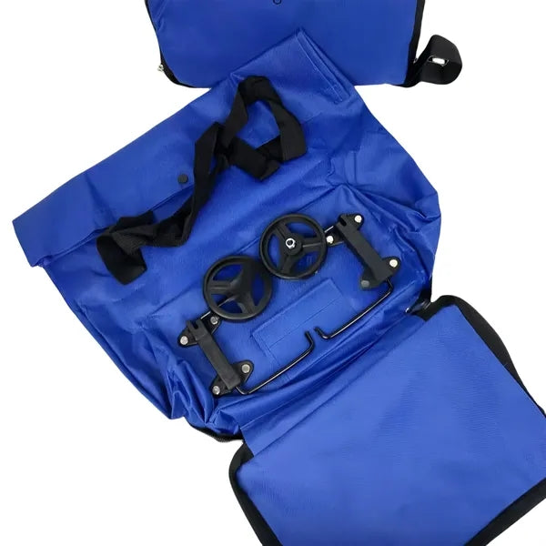 25L Portable Oxford Fabric Shopping Bag Wheels Foldable