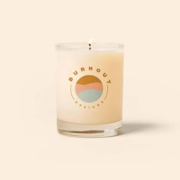 Double Old Fashioned Glass Candle - Direct Print