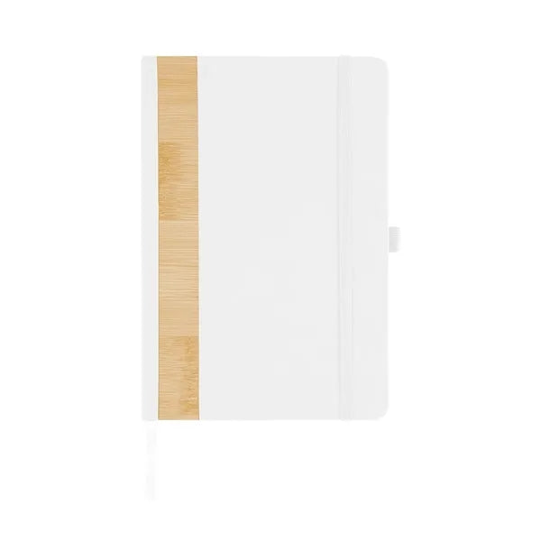 Recycled PU And Bamboo Accent Journal with Pen Loop
