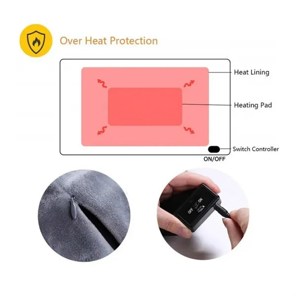 USB Heated Warm Fleece Blanket