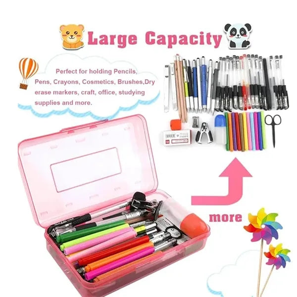 Large Capacity Plastic Hard Pencil Case