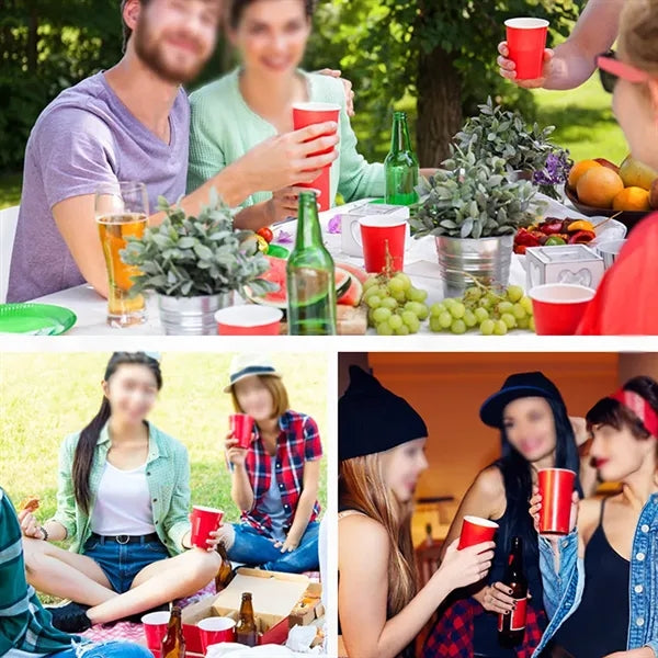 12 oz stackable party travel wedding disposable plastic cup