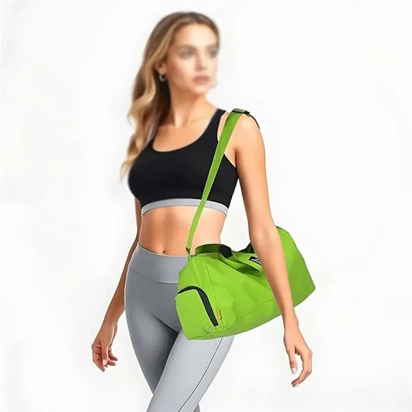 Waterproof shoe wet clothes compartment sport gym duffel bag
