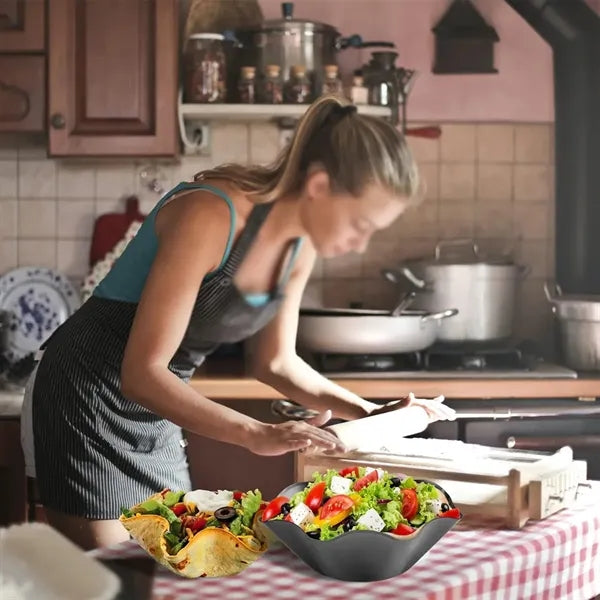 Non-stick tostada bakers extra thick taco salad bowl pan