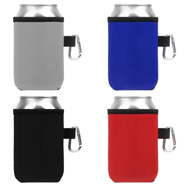 12 Oz Can Cooler With Carabiner