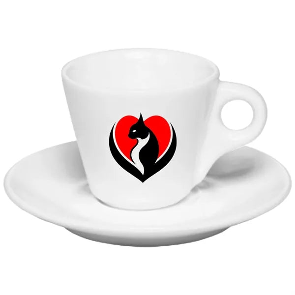 2.75 oz. Espresso Porcelain Cups with Saucer Sets