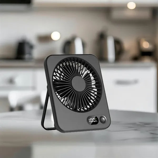Rechargeable Digital Display Adjustable Quiet Desk Fan