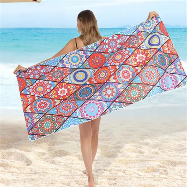 Sports Printed Microfiber Beach Towel Quick Dry