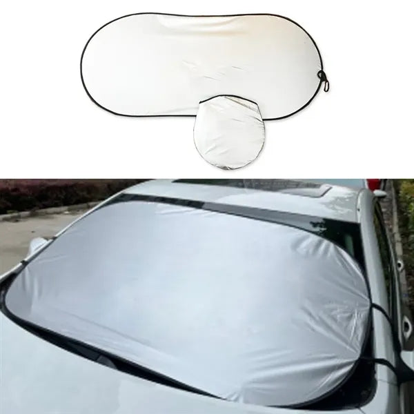 Foldable Car Windshield Sun Shade with Pouch