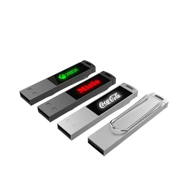 Book Clip Led Logo Usb Flash Drive