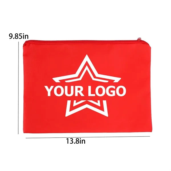 Promotional Non-Woven Document Sleeve with Zippers