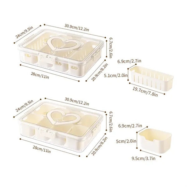 Picnic Beach Divided Serving Tray Snackle Box Container