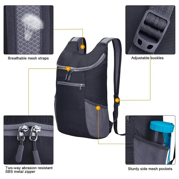 Lightweight Foldable Hiking Backpack Small Outdoor Daypack