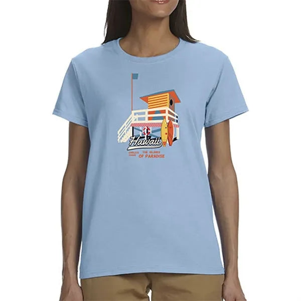 Gildan 6.1 oz 100% Cotton Preshrunk Ladies T-Shirt Imprinted